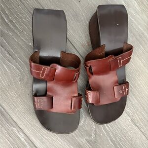 Brown Leather Women's Sandals
